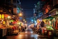 street in Hong Kong, AI Generated Royalty Free Stock Photo