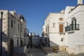 A street and houses in the old town of Vieste, Puglia, Italy. Vacation on the Adriatic sea Royalty Free Stock Photo