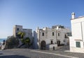 A street and houses in the old town of Vieste, Puglia, Italy. Vacation on the Adriatic sea Royalty Free Stock Photo