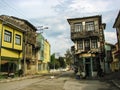 A street and houses in Trilye, Zeytinbagi, Bursa, Turkey Royalty Free Stock Photo