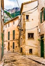 Street in idyllic old mediterranean village Royalty Free Stock Photo