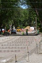 Street improvement in a city neighborhood