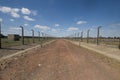 Street inside the Auschwitz concentration camp, Poland