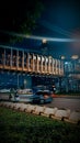 Street joo bus night jembatan Royalty Free Stock Photo