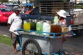 Street juice vendor in bangkok