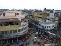 Street junction, Old Delhi, view from above. Busy street!