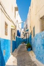 In the street Kasbah of the Udayas in Rabat ,Morocco Royalty Free Stock Photo