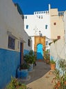 Street of Kasbah of the Udayas in Rabat, Morocco. Royalty Free Stock Photo