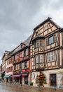 Street in Kaysersberg, Alsace, France Royalty Free Stock Photo