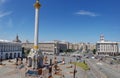 Street Khreshchatyk and Independence Square in Kiev Royalty Free Stock Photo