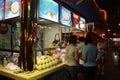 Street kiosk with coconuts