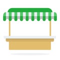 Street kiosk vector flat isolated