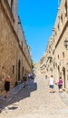 Street of the Knights in the Old Town. Rhodes Island. Greece Royalty Free Stock Photo