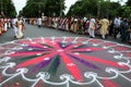 The street of Kolkata in the auspicious day of Chariot festival