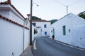 Street in Kyparissi Laconia, Peloponnese, Zorakas Bay, Greece in summer evening.