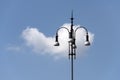 Street lamp with blue sky background, Rome urban details Royalty Free Stock Photo