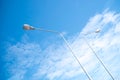 Street lamp in the clound sky Royalty Free Stock Photo