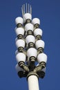 Street lamp decor close up in VDNH VVC park, Moscow