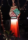 Street lamp decor in Mandrem-Ashvem, Goa, India