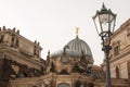 Street lamp in Dresden Germany during winter time Royalty Free Stock Photo