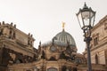street lamp in Dresden Germany during winter time Royalty Free Stock Photo