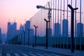 Street lamp and Flagpole row