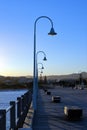 Street lamp at jetty in Australia Royalty Free Stock Photo