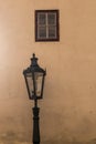 Street lamp - lantern and a window Royalty Free Stock Photo