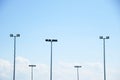 Street lamp, Light poles against blue sky background Royalty Free Stock Photo