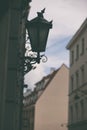 Street lamp in the old town of Riga Royalty Free Stock Photo