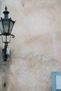 Street lamp and old wall Royalty Free Stock Photo