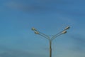 Street lamp post against sunset sky Royalty Free Stock Photo