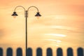 Street lamp post at dusk Royalty Free Stock Photo