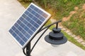 Street lamp post with solar panel Royalty Free Stock Photo