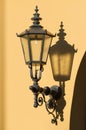 Street lamp with shadow in Riga Royalty Free Stock Photo