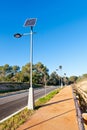 Street Lamp with Solar Panel Royalty Free Stock Photo