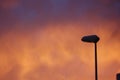 Street lamp at sunset