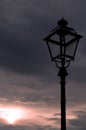 Street lamp sunset Royalty Free Stock Photo