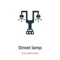 Street lamp vector icon on white background. Flat vector street lamp icon symbol sign from modern city elements collection for Royalty Free Stock Photo