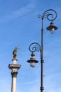 Street lamp and Zygmunt III Vasa.
