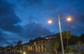 Nighttime in the Capital City of Marigot on the French Side of St. Martin Royalty Free Stock Photo