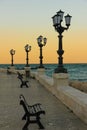 Lungomare Sauro Nazario.Bari. Apulia or Puglia. Italy Royalty Free Stock Photo