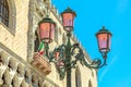 street lamps of Venice San Marco square Royalty Free Stock Photo