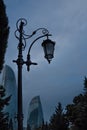 Street lantern on the background of blue sky