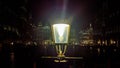 Street lantern design at nightt on the Grand Place or Square also used in English or Grote Markt or Grand Market that is the