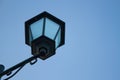 street lantern over blue sky background Royalty Free Stock Photo