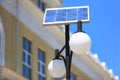 Street lantern on the solar battery Royalty Free Stock Photo