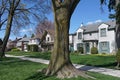 Street of large traditional detached homes