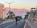 Street leading down to the sea in Eilat