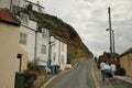 A street leading out of the village of Staithes in North Yorkshire
